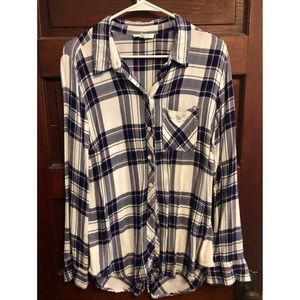 Plaid Button Down Top